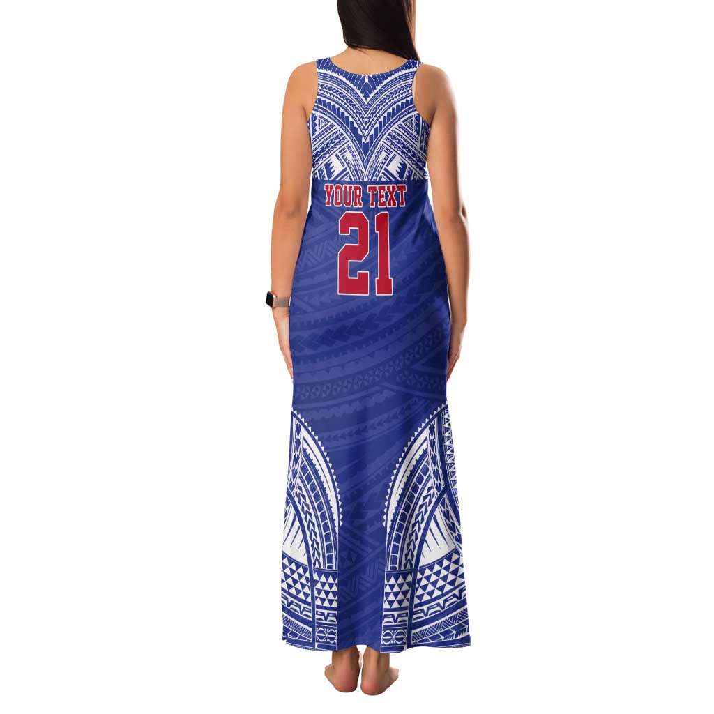 Manu Samoa Pacific Samoa Rugby Custom Tank Maxi Dress Polynesian Pattern LT9 - Polynesian Pride