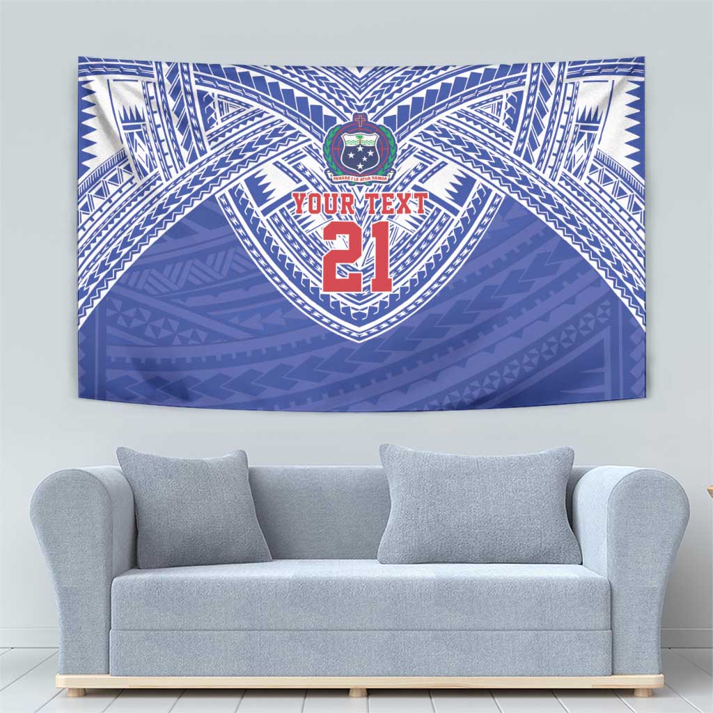 Manu Samoa Pacific Samoa Rugby Custom Tapestry Polynesian Pattern