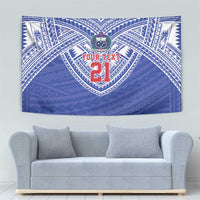 Manu Samoa Pacific Samoa Rugby Custom Tapestry Polynesian Pattern