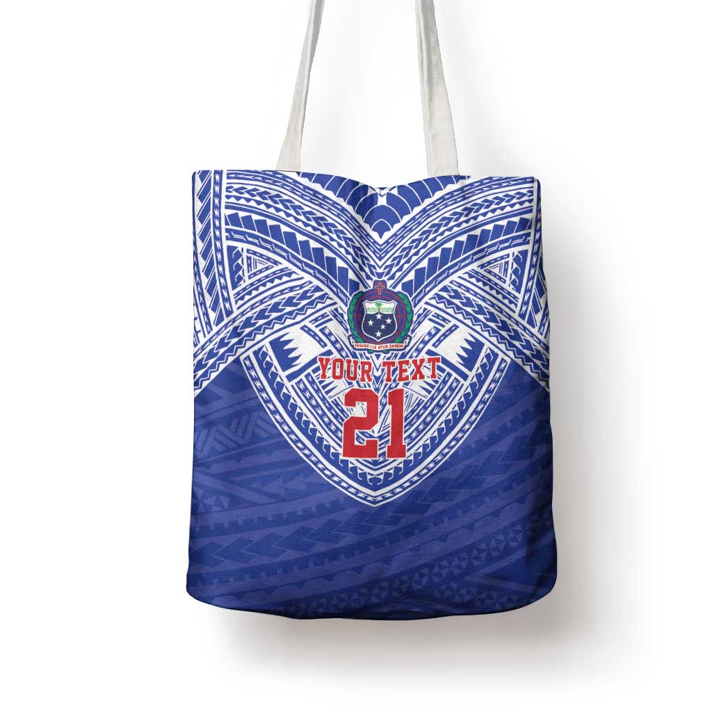 Manu Samoa Pacific Samoa Rugby Custom Tote Bag Polynesian Pattern - Polynesian Pride
