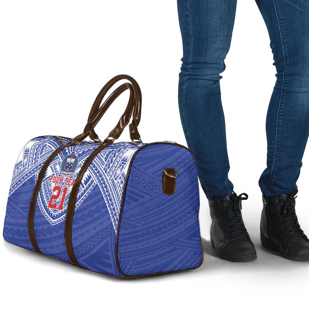 Manu Samoa Pacific Samoa Rugby Custom Travel Bag Polynesian Pattern - Polynesian Pride