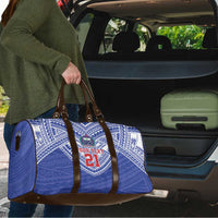 Manu Samoa Pacific Samoa Rugby Custom Travel Bag Polynesian Pattern - Polynesian Pride