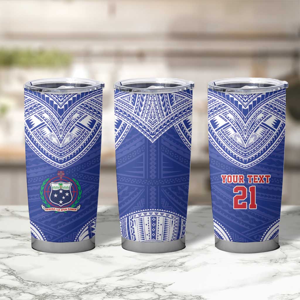 Manu Samoa Pacific Samoa Rugby Custom Tumbler Cup Polynesian Pattern LT9 - Polynesian Pride