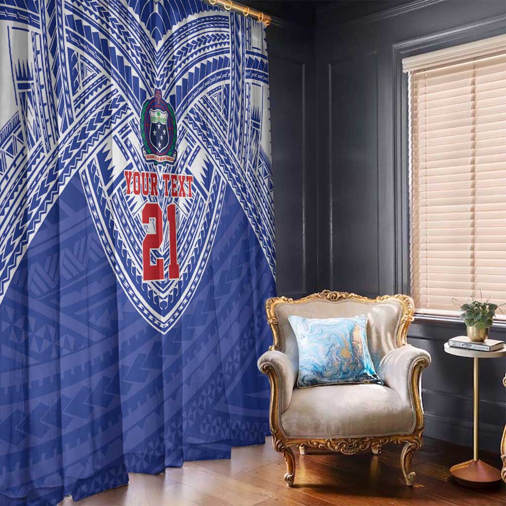 Manu Samoa Pacific Samoa Rugby Custom Window Curtain Polynesian Pattern LT9 - Polynesian Pride