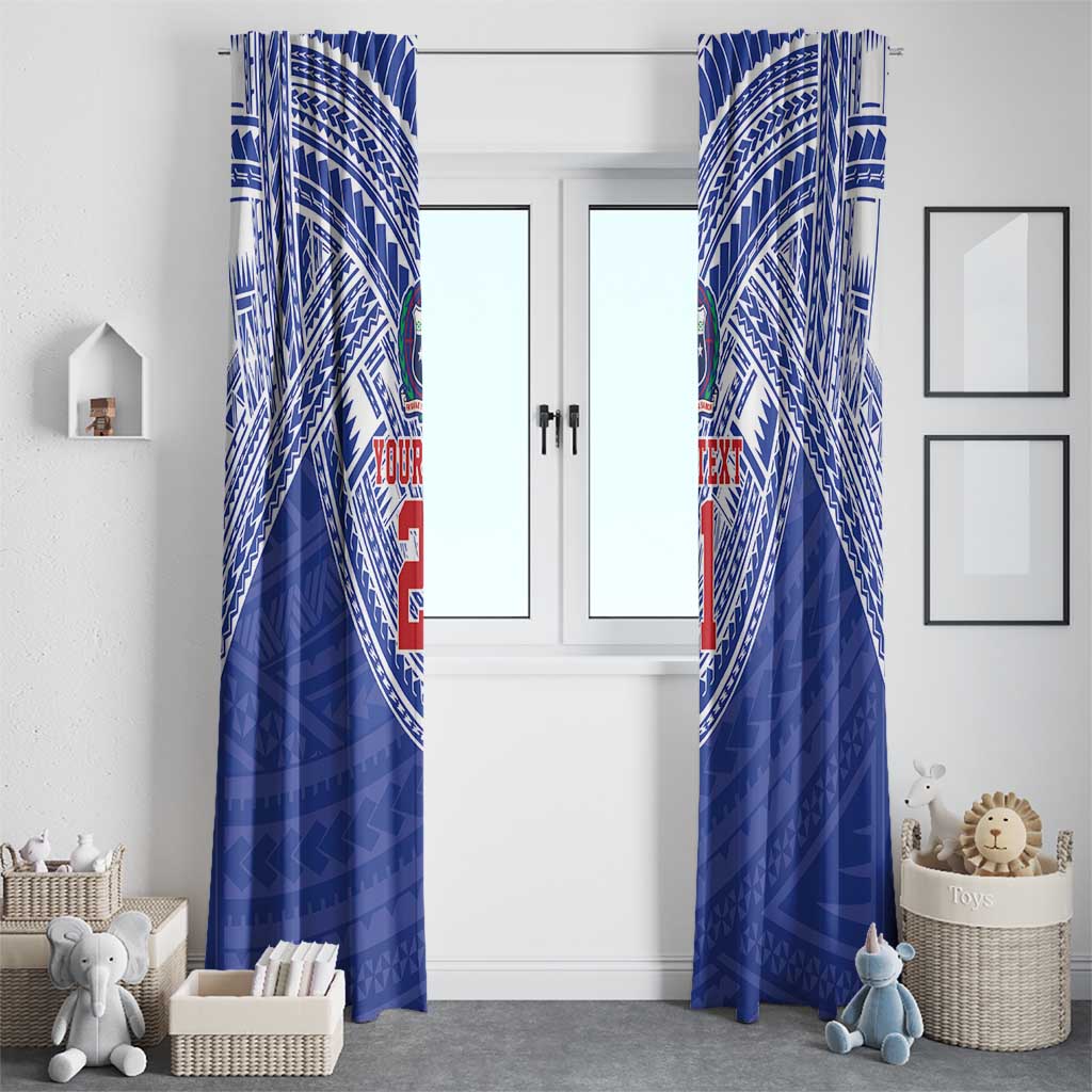 Manu Samoa Pacific Samoa Rugby Custom Window Curtain Polynesian Pattern LT9 - Polynesian Pride