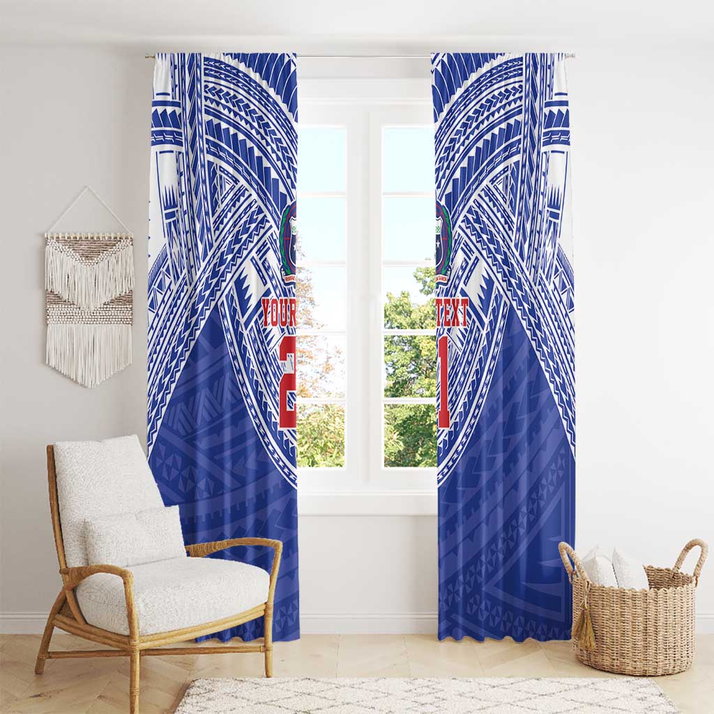 Manu Samoa Pacific Samoa Rugby Custom Window Curtain Polynesian Pattern LT9 - Polynesian Pride