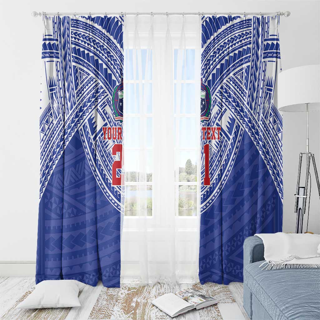 Manu Samoa Pacific Samoa Rugby Custom Window Curtain Polynesian Pattern LT9 - Polynesian Pride