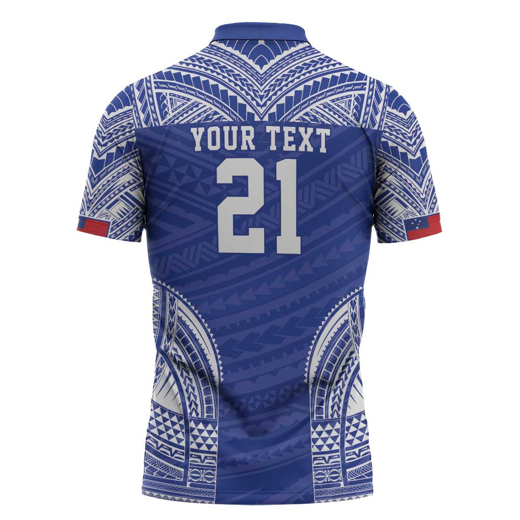 Manu Samoa Pacific Samoa Rugby Custom Zipper Polo Shirt Polynesian Pattern LT9 - Polynesian Pride