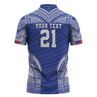 Manu Samoa Pacific Samoa Rugby Custom Zipper Polo Shirt Polynesian Pattern LT9 - Polynesian Pride