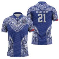 Manu Samoa Pacific Samoa Rugby Custom Zipper Polo Shirt Polynesian Pattern LT9 - Polynesian Pride