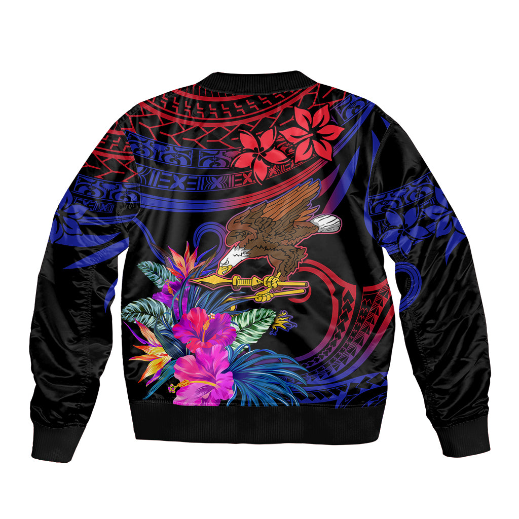 Custom American Samoa Bomber Jacket Manu'a Cession Day Polynesian Tribal LT9 - Polynesian Pride