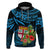 Fiji Islands Hoodie With Polynesian Tribal Happy National Day LT9 Pullover Hoodie Blue - Polynesian Pride