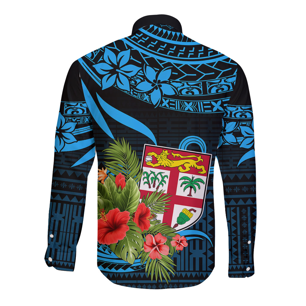 Fiji Islands Long Sleeve Button Shirt With Polynesian Tribal Happy National Day LT9 - Polynesian Pride