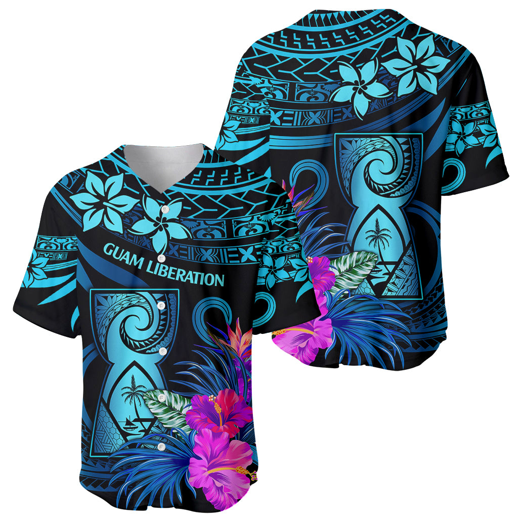 Polynesian Guam Baseball Jersey With Latte Stone Happy Liberation Day LT9 - Polynesian Pride