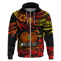 PNG Remembrance Day Hoodie Polynesian Tribal and Poppy LT9 - Polynesian Pride