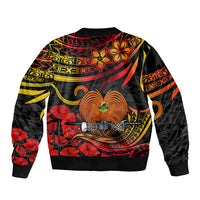 Custom PNG Remembrance Day Bomber Jacket Polynesian Tribal and Poppy LT9 - Polynesian Pride