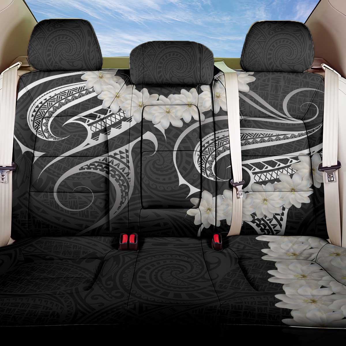 White Sunday Tokelau Gardenia Thunbergia Back Car Seat Cover Fakamalo Atu Kia Te Koutou Uma