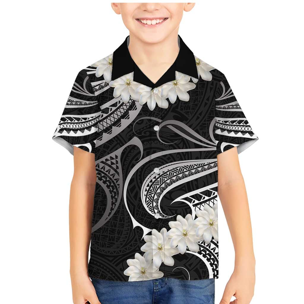 White Sunday Tokelau Gardenia Thunbergia Family Matching Mermaid Dress and Hawaiian Shirt Fakamalo Atu Kia Te Koutou Uma