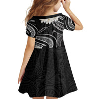 White Sunday Tokelau Gardenia Thunbergia Family Matching Off Shoulder Short Dress and Hawaiian Shirt Fakamalo Atu Kia Te Koutou Uma