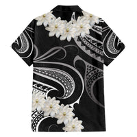 White Sunday Tokelau Gardenia Thunbergia Family Matching Off Shoulder Short Dress and Hawaiian Shirt Fakamalo Atu Kia Te Koutou Uma