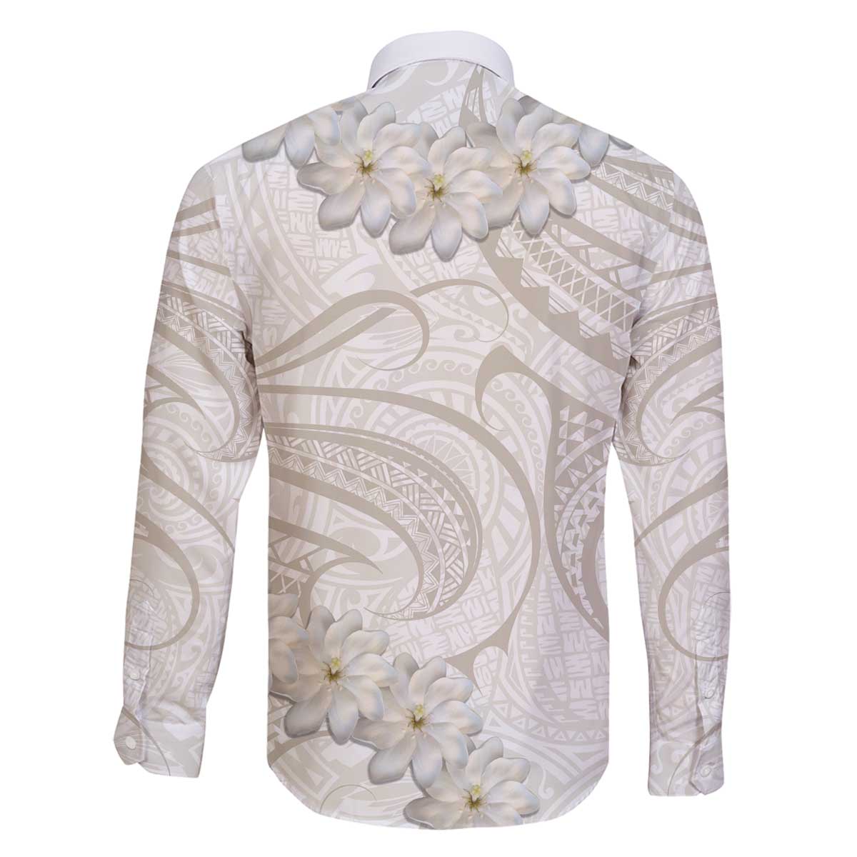 Tokelau Gardenia Thunbergia Family Matching Off Shoulder Short Dress and Hawaiian Shirt Black Polynesian Art Vibe