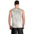 Tokelau Gardenia Thunbergia Men Tank Top Black Polynesian Art Vibe