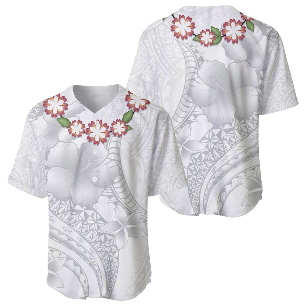 Manuia le Aso Sa o Tamaiti Tonga Baseball Jersey White Sunday Heilala Lei