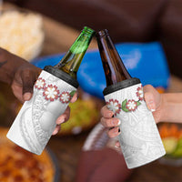 Manuia le Aso Sa o Tamaiti Tonga 4 in 1 Can Cooler Tumbler White Sunday Heilala Lei