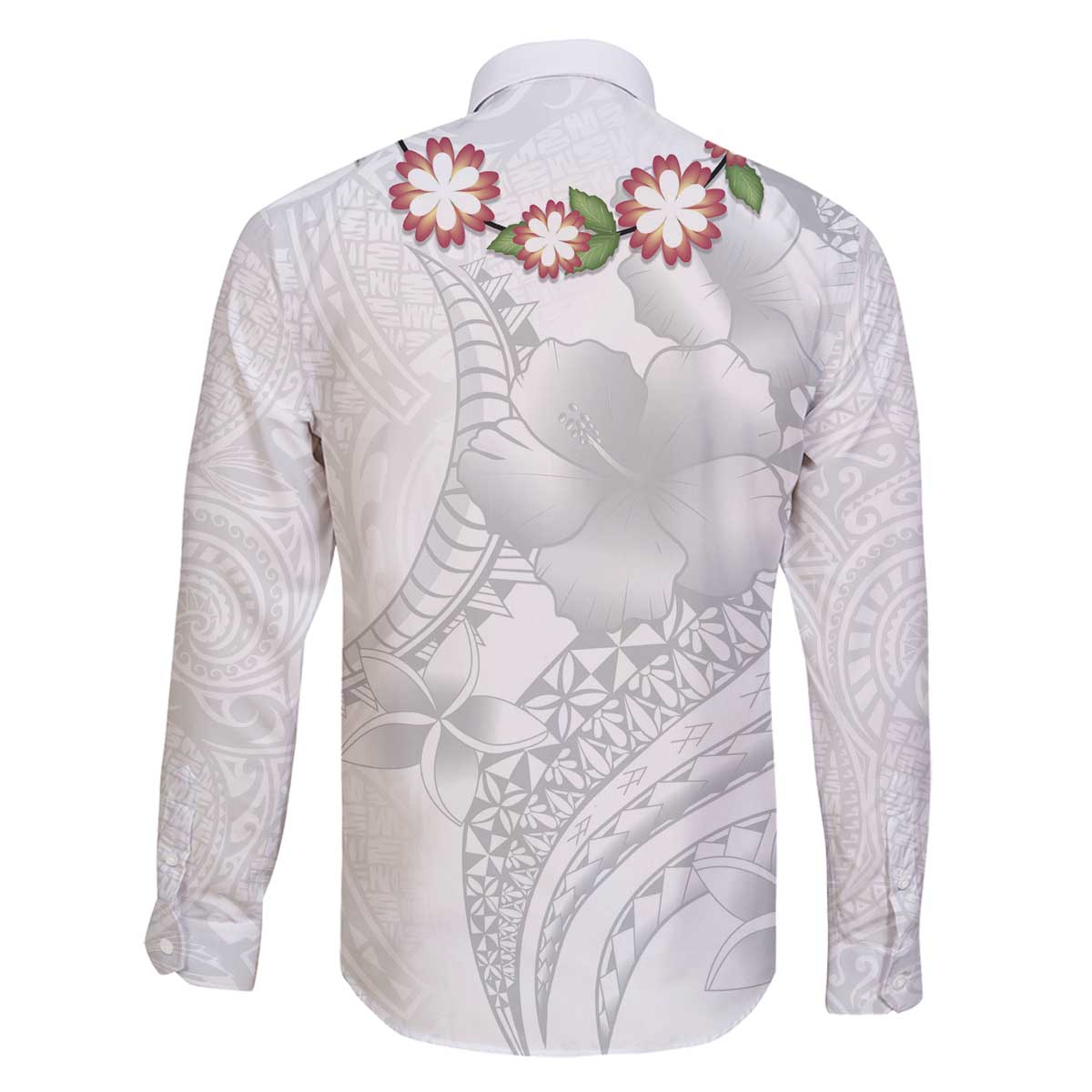 Manuia le Aso Sa o Tamaiti Tonga Family Matching Off The Shoulder Long Sleeve Dress and Hawaiian Shirt White Sunday Heilala Lei