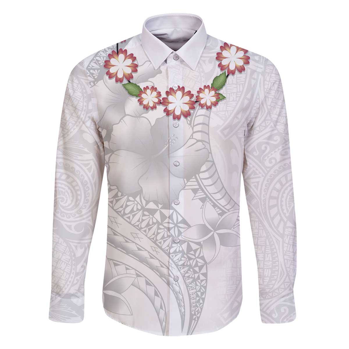 Manuia le Aso Sa o Tamaiti Tonga Family Matching Off Shoulder Short Dress and Hawaiian Shirt White Sunday Heilala Lei