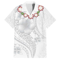 Manuia le Aso Sa o Tamaiti Tonga Family Matching Short Sleeve Bodycon Dress and Hawaiian Shirt White Sunday Heilala Lei