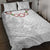 Manuia le Aso Sa o Tamaiti Tonga Quilt Bed Set White Sunday Heilala Lei