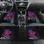 Hawaiian Sea Turtle Car Mats Pink Hibiscus Flowers and Kakau Pattern