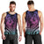 Hawaiian Sea Turtle Men Tank Top Pink Hibiscus Flowers and Kakau Pattern