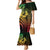 Hawaiian Sea Turtle Mermaid Dress Reggae Hibiscus Flowers and Kakau Pattern