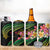 Kiribati Red Jasmine Mango 4 in 1 Can Cooler Tumbler Reggae Polynesian Art Vibe