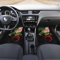 Kiribati Red Jasmine Mango Car Mats Reggae Polynesian Art Vibe