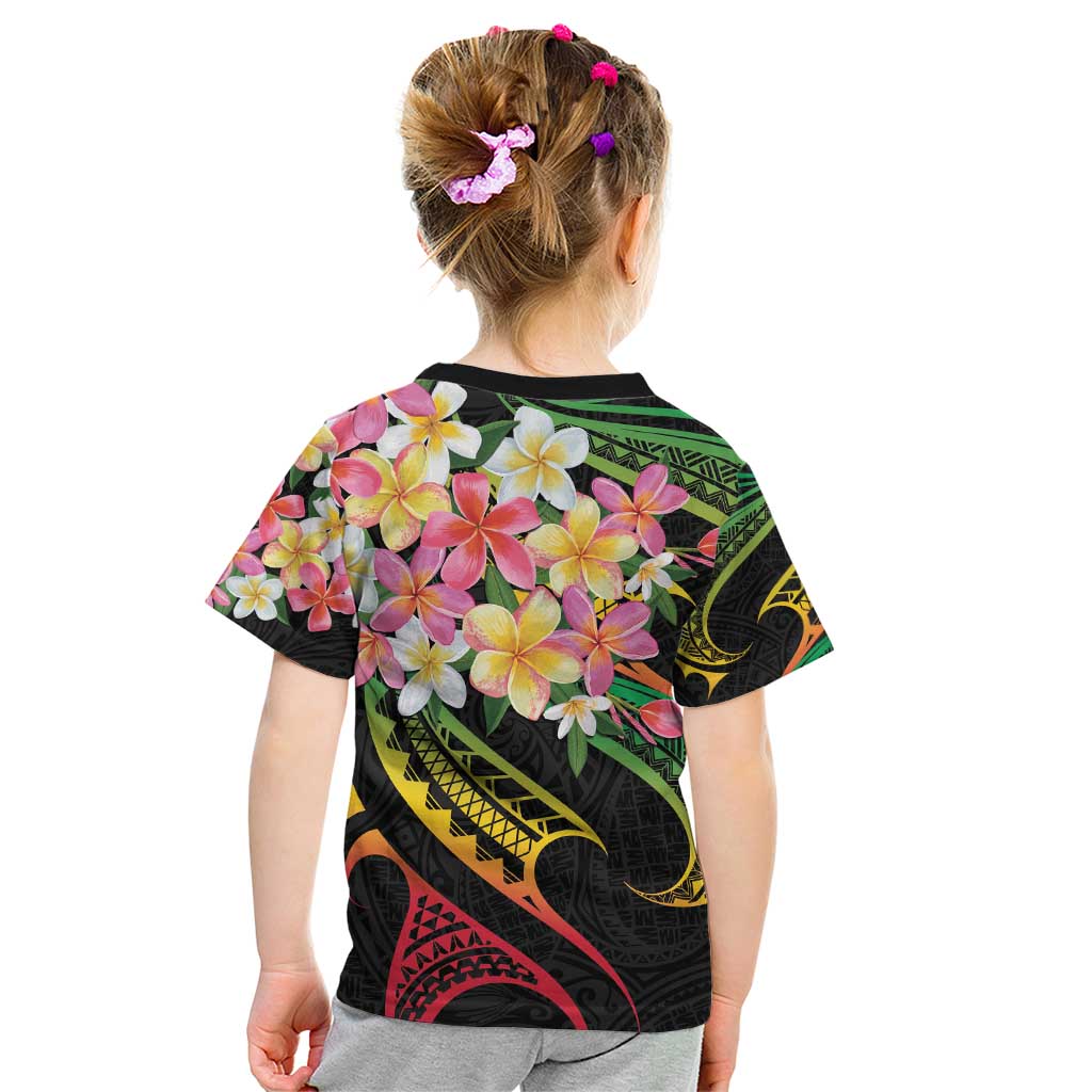 Kiribati Red Jasmine Mango Kid T Shirt Reggae Polynesian Art Vibe LT9 - Polynesian Pride