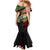 Kiribati Red Jasmine Mango Mermaid Dress Reggae Polynesian Art Vibe