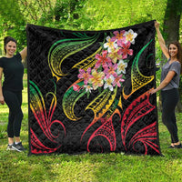 Kiribati Red Jasmine Mango Quilt Reggae Polynesian Art Vibe LT9 - Polynesian Pride