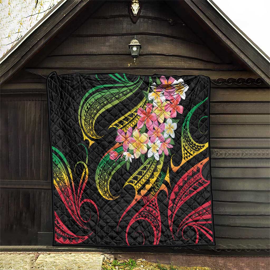 Kiribati Red Jasmine Mango Quilt Reggae Polynesian Art Vibe LT9 - Polynesian Pride