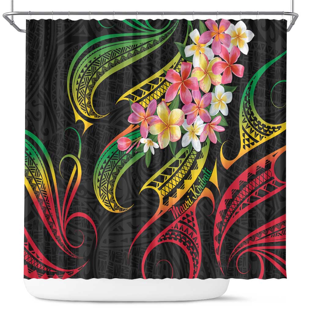 Kiribati Red Jasmine Mango Shower Curtain Reggae Polynesian Art Vibe LT9 Reggae - Polynesian Pride