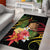 Personalised Tokelau Tropical Flowers Area Rug Reggae Polynesian Art Vibe