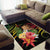 Personalised Tokelau Tropical Flowers Area Rug Reggae Polynesian Art Vibe