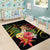 Personalised Tokelau Tropical Flowers Area Rug Reggae Polynesian Art Vibe