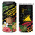 Personalised Tokelau Tropical Flowers 4 in 1 Can Cooler Tumbler Reggae Polynesian Art Vibe