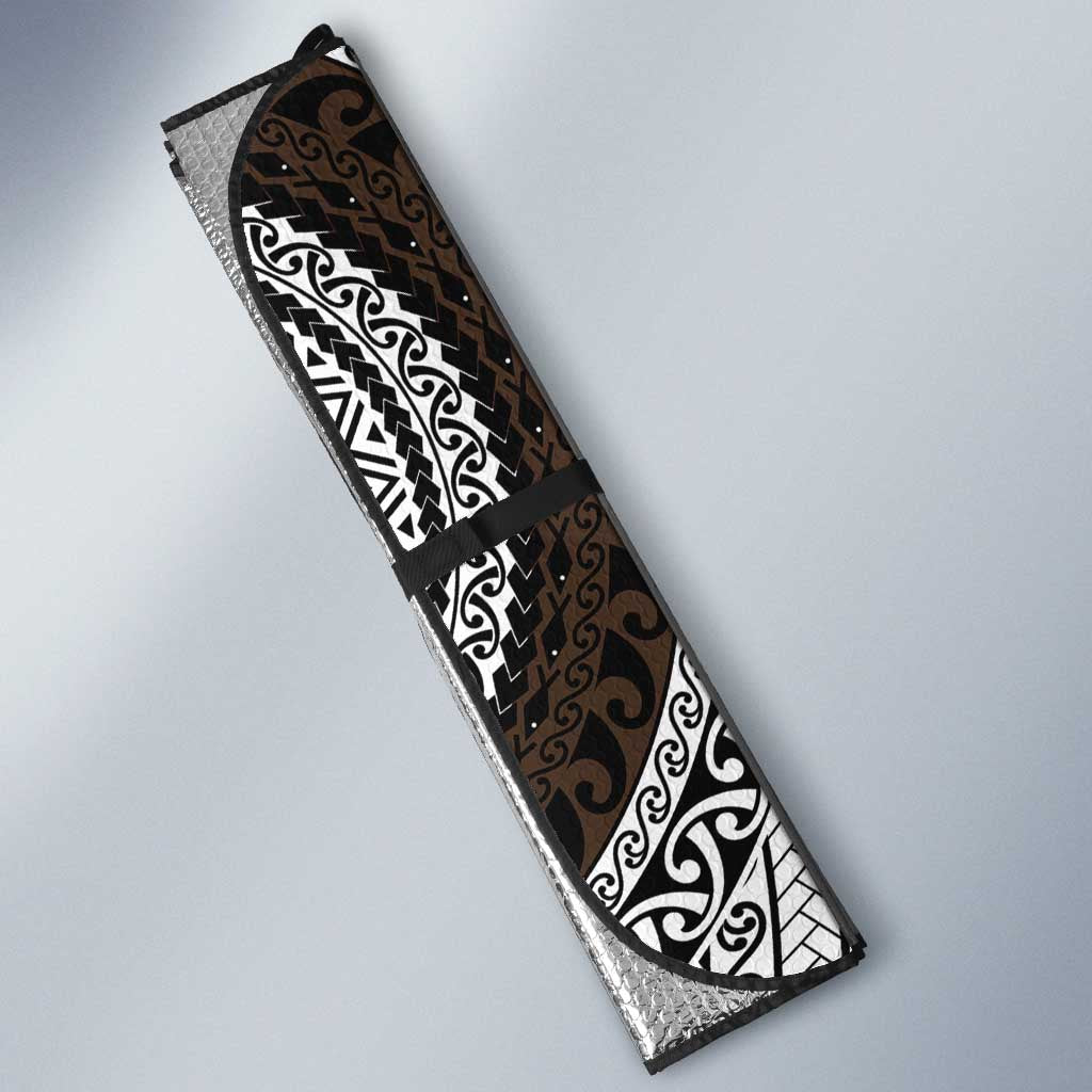 Brown Tongan Polynesian Tribal Auto Sun Shade LT9 - Polynesian Pride