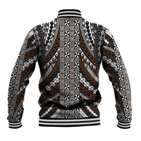 Brown Tongan Polynesian Tribal Baseball Jacket - Polynesian Pride