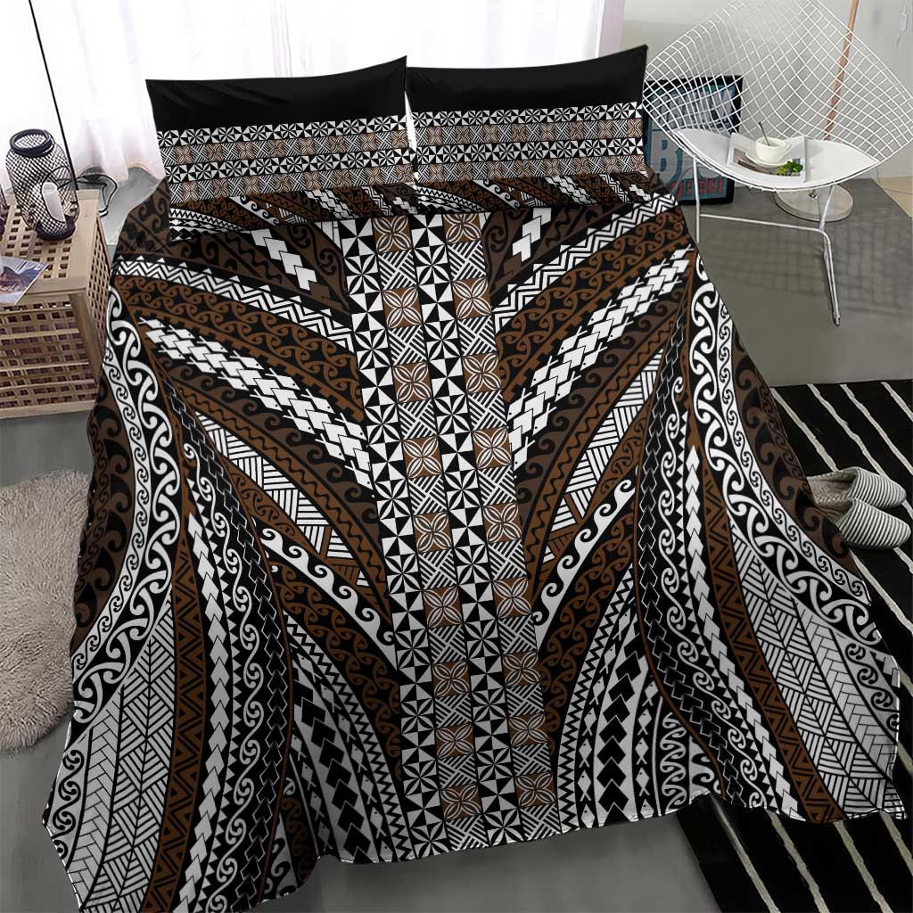 Brown Tongan Polynesian Tribal Bedding Set - Polynesian Pride