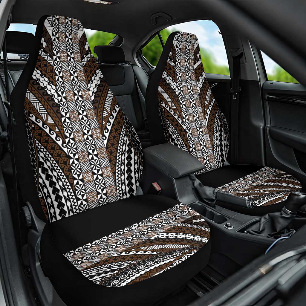 Brown Tongan Polynesian Tribal Car Seat Cover LT9 One Size Brown - Polynesian Pride